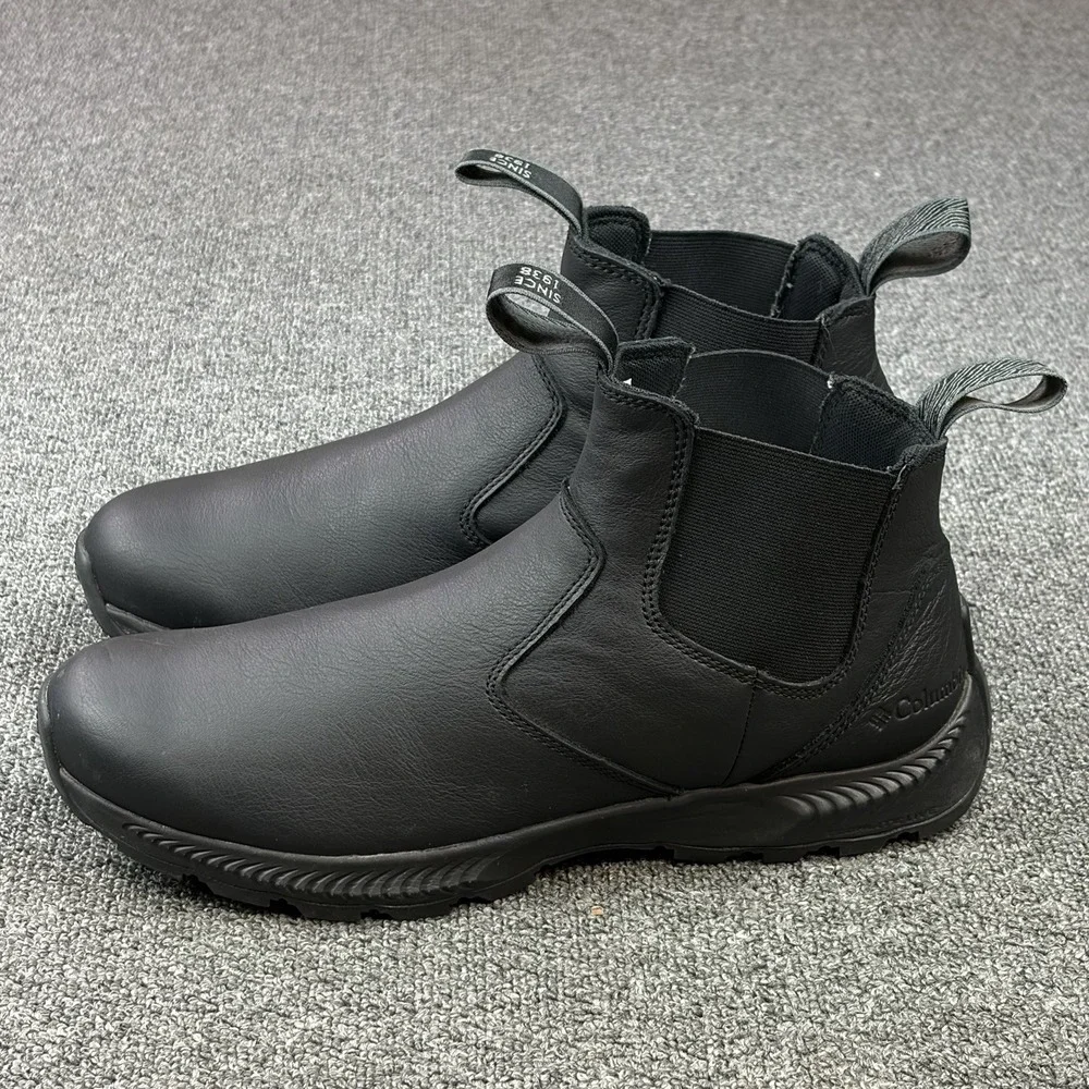 Columbia Landroamer Scout Boots Mens Size 11.5 Black Leather Chelsea BM6880-010